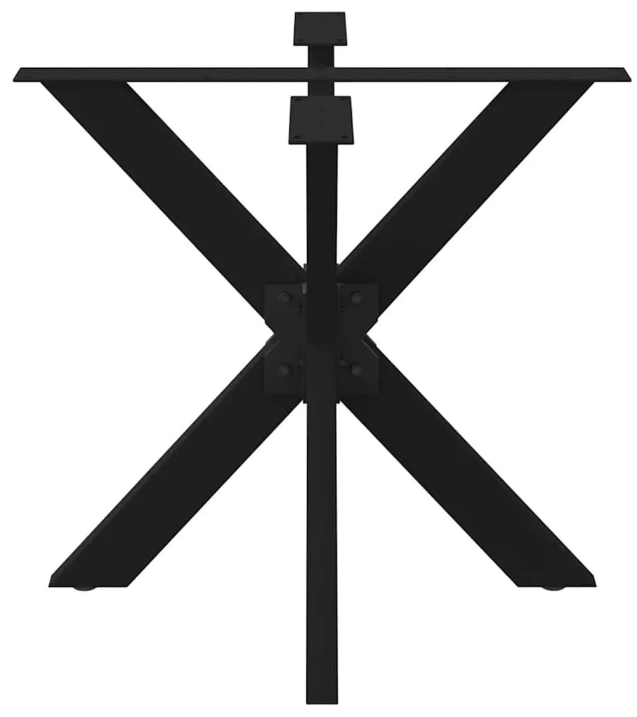 Pé de mesa de jantar em formato de aranha, preto, 85x85x(72-73) cm, aç