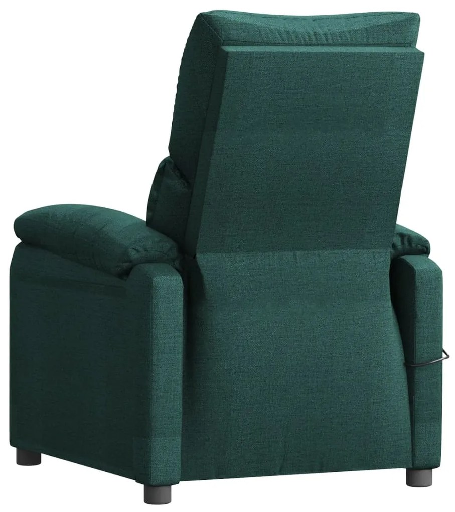 Poltrona elétrica reclinável tecido verde-escuro