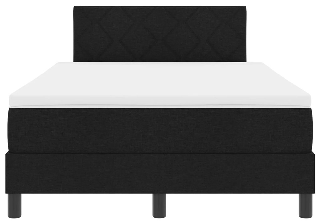 Cama Box com Colchão Preto 120x200 cm Tecido