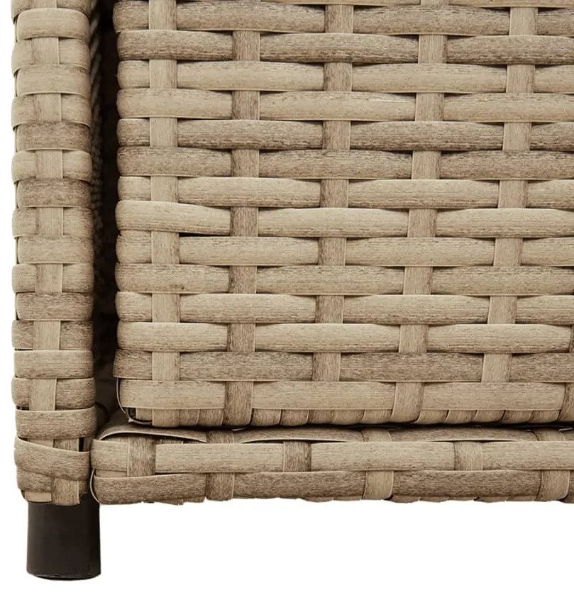 Armário de arrumação para jardim 55x55x111 cm vime PE bege