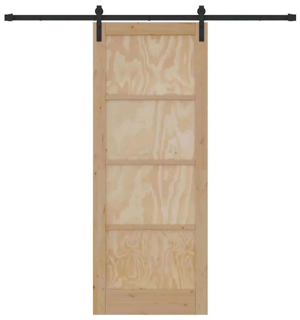 Porta Deslizante vidaXL com Kit de Ferragens 83x211 cm de Madeira de P