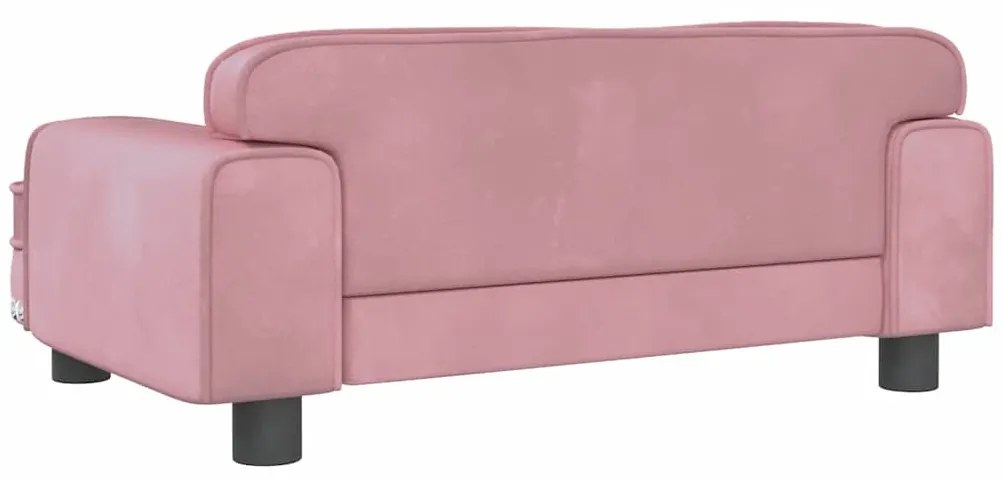 Cama para cães 70x45x30 cm veludo rosa