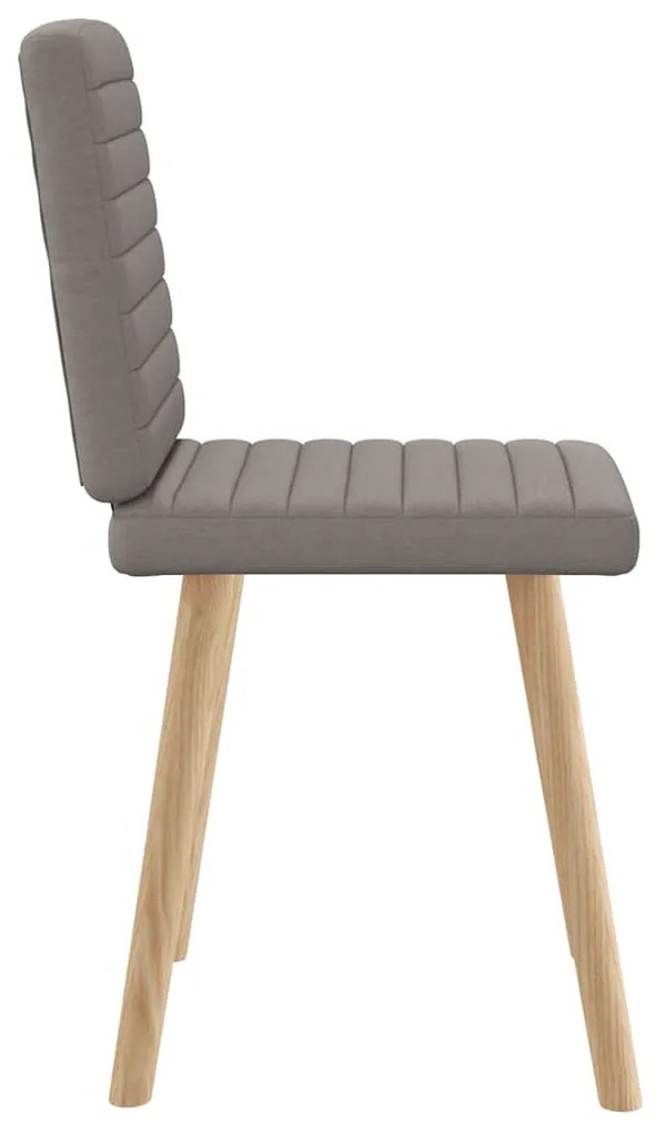 Cadeiras de jantar 2 pcs tecido cinzento-acastanhado