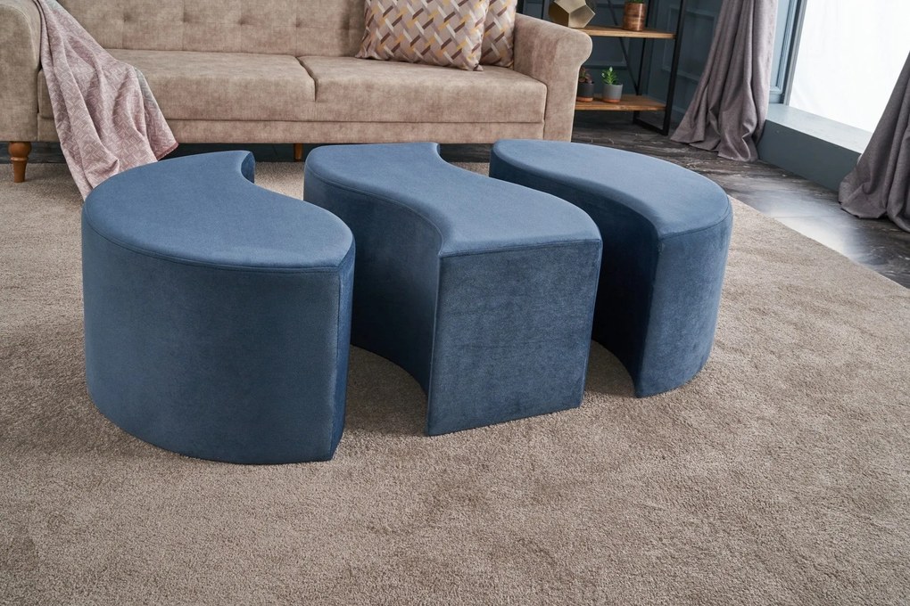 Pouffe Alya Puf – Azul – 120x40x80 cm