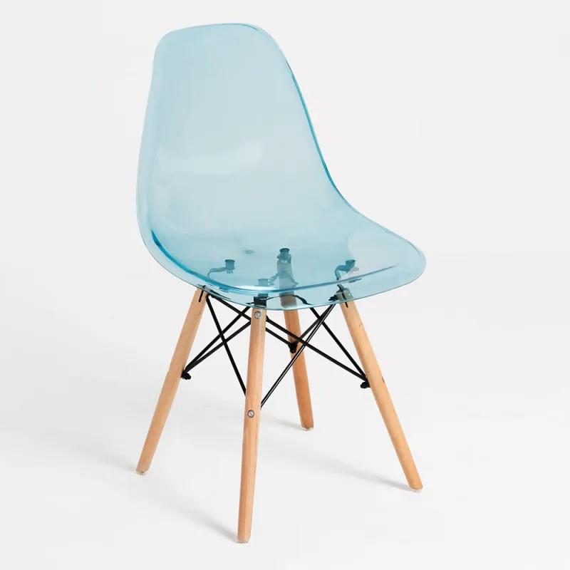 Cadeira Oslo Transparente Cor: Azul