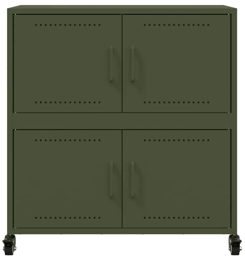 Aparador 68x39x72 cm aço verde-azeitona