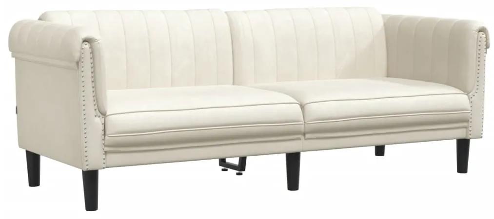 2 pcs conjunto de sofás veludo cor creme