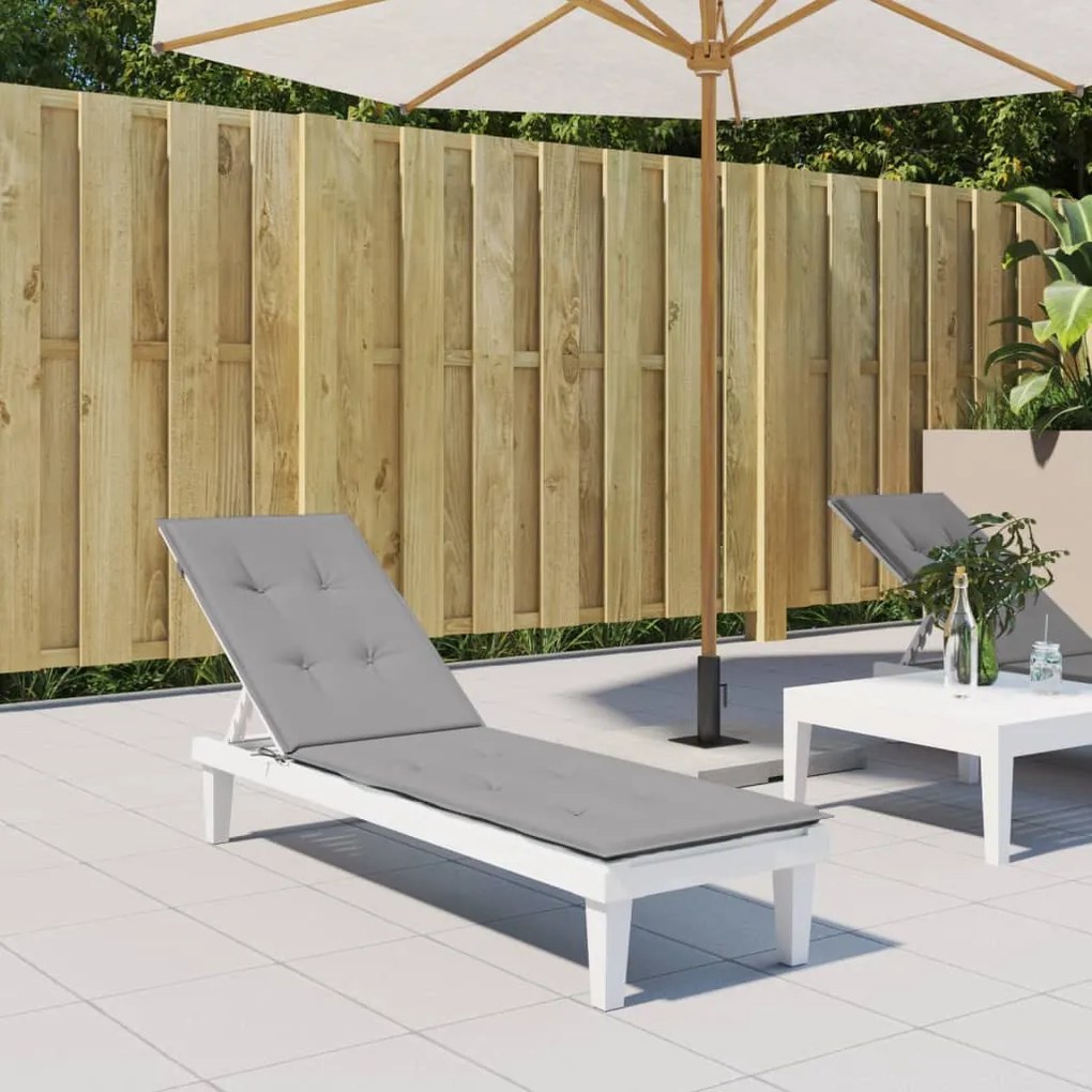 vidaXL Almofadão para cadeira de terraço (75+105)x50x4 cm cinzento