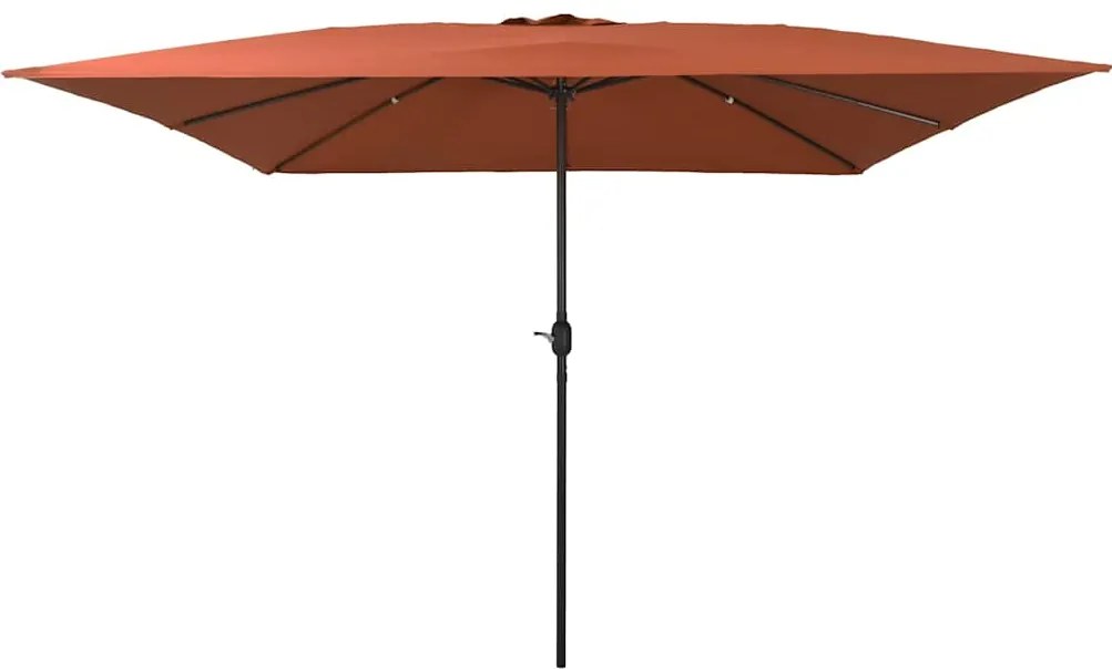 Guarda-sóis e Sombrinhas VidaXL Terracota Poliéster, Metal Grande