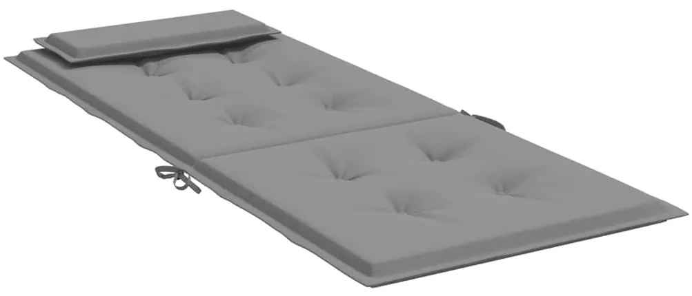 Almofadões p/ cadeira encosto alto 4 pcs tecido oxford cinzento
