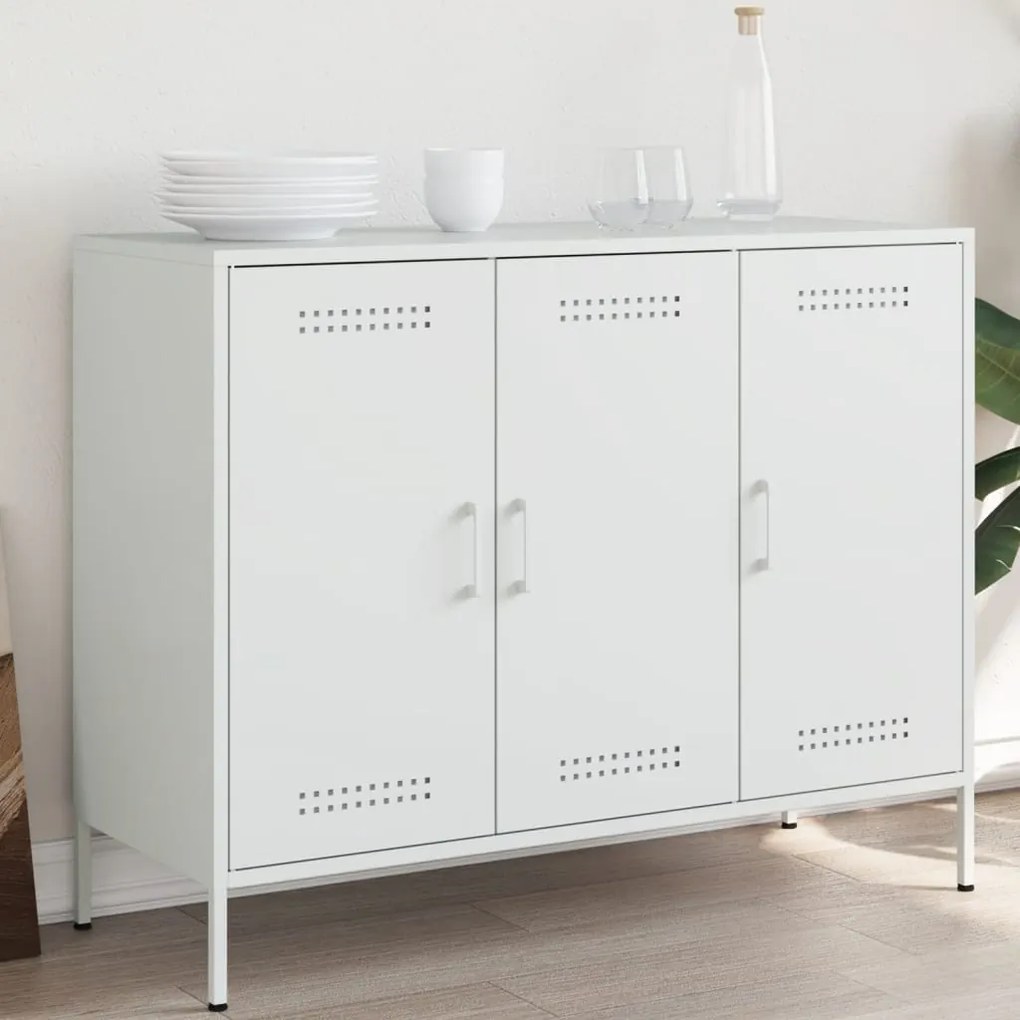 Aparador 100,5x39x79 cm aço branco