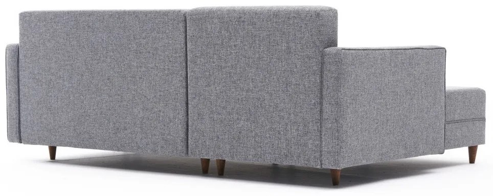 Sofá-Cama de Canto Aydam – Cinzento – 215x80x93 cm