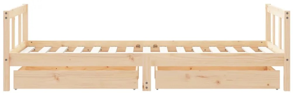 Estrutura de cama infantil c/ gavetas 90x190 cm pinho maciço