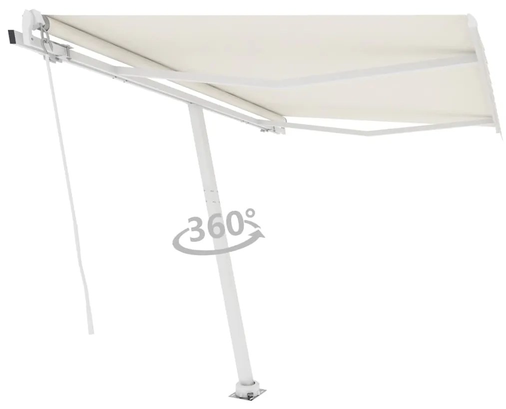 Toldo retrátil manual independente 300x250 cm cor creme