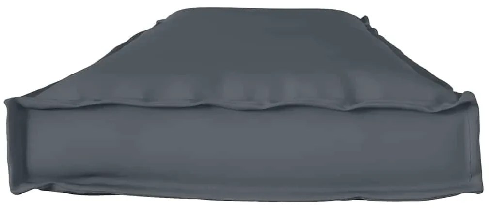 Almofada para palete para banco antracite, 140 x 40 x 8 cm, tecido oxf