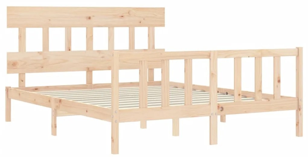 Cama sem colchão 160x200 cm madeira de pinho maciça