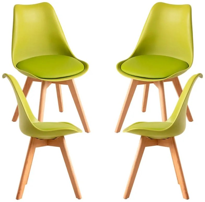 Pack 4 Cadeiras Synk Basic - Verde Claro