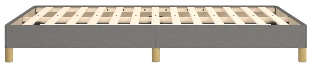 Estrutura de cama sem colchão cinza escuro 120x190 cm tecido