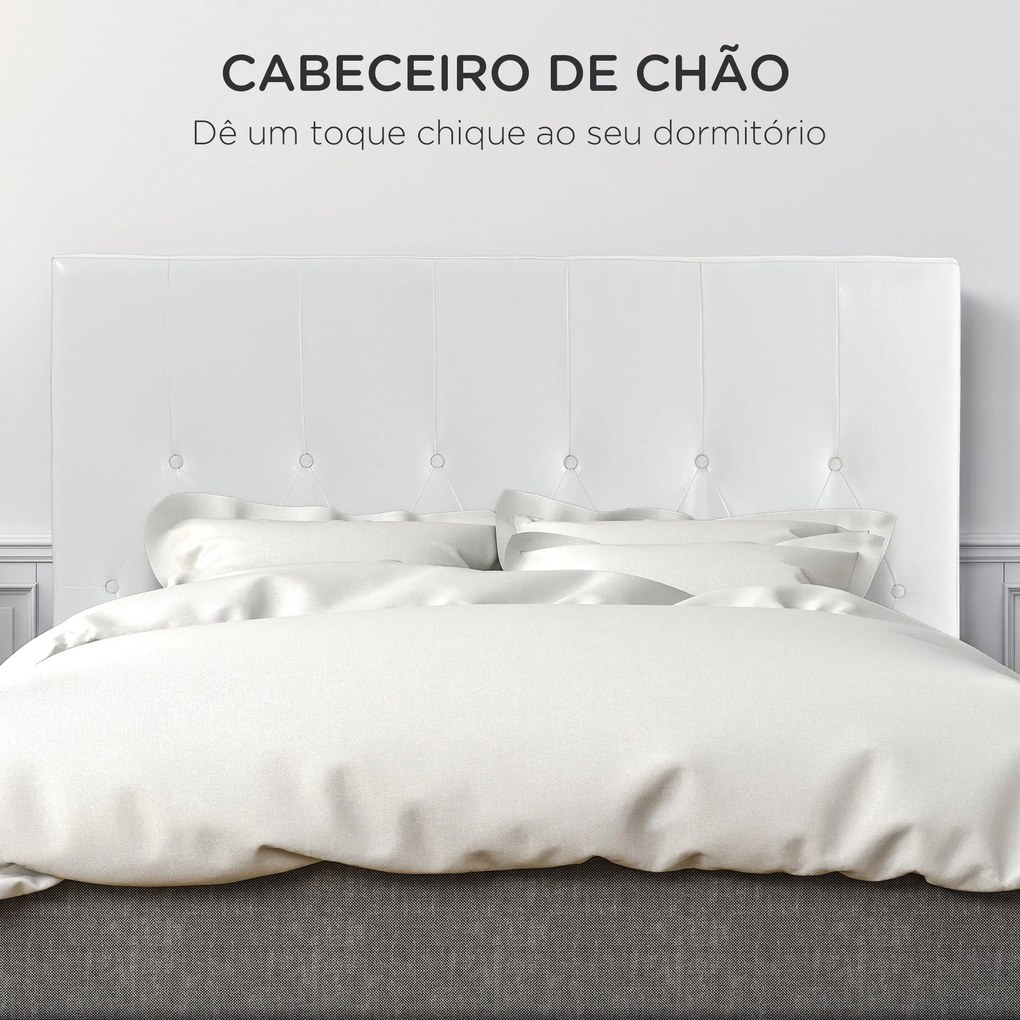 HOMCOM Cabeceira de Cama 160cm Cabeceira de Cama Estofada em Linho e A