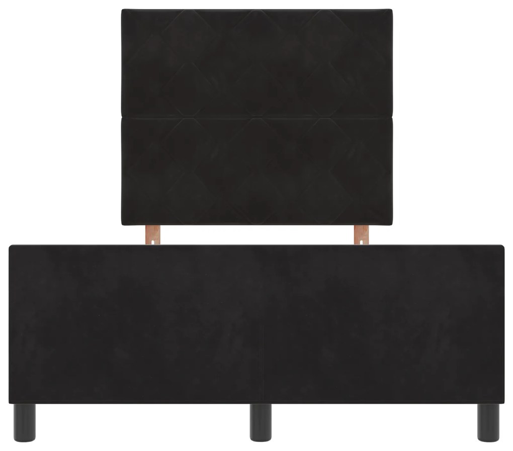 Cama vidaXL Preta 120x190 cm em Veludo