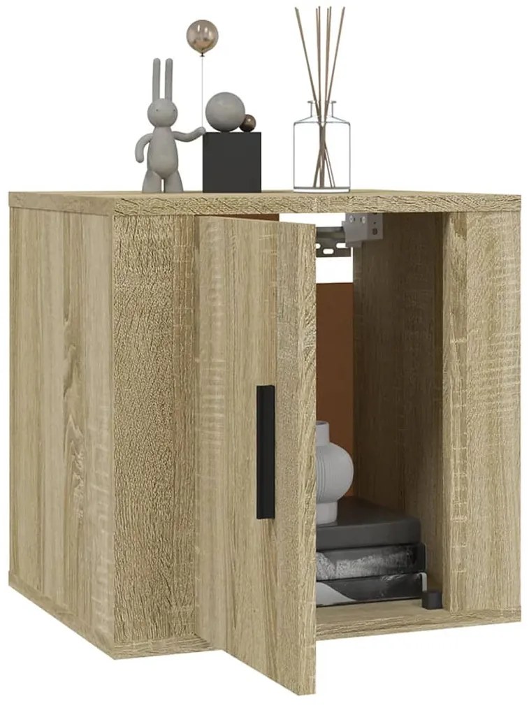 Móveis de TV de parede 2 pcs 40x34,5x40 cm carvalho sonoma