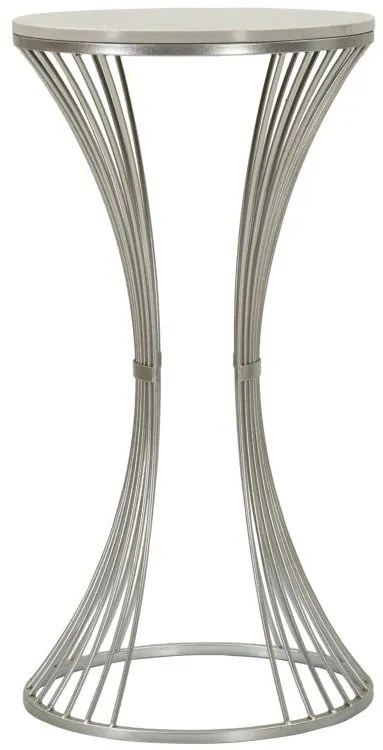 MESA DE APOIO Ø 50X100 CM PRATEADO