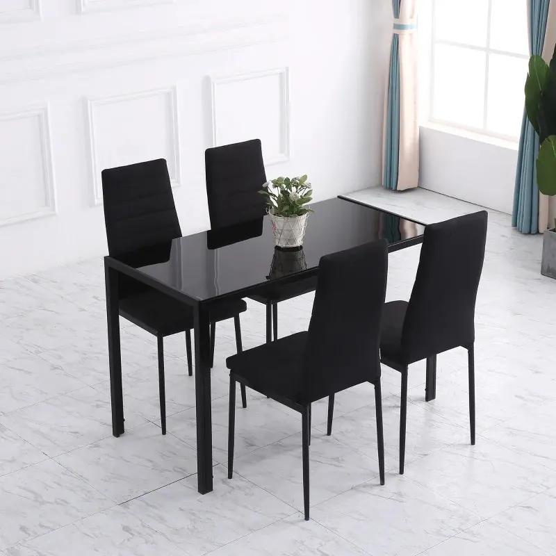Conjunto de 4 Cadeiras Tesa - Preto - Design Moderno