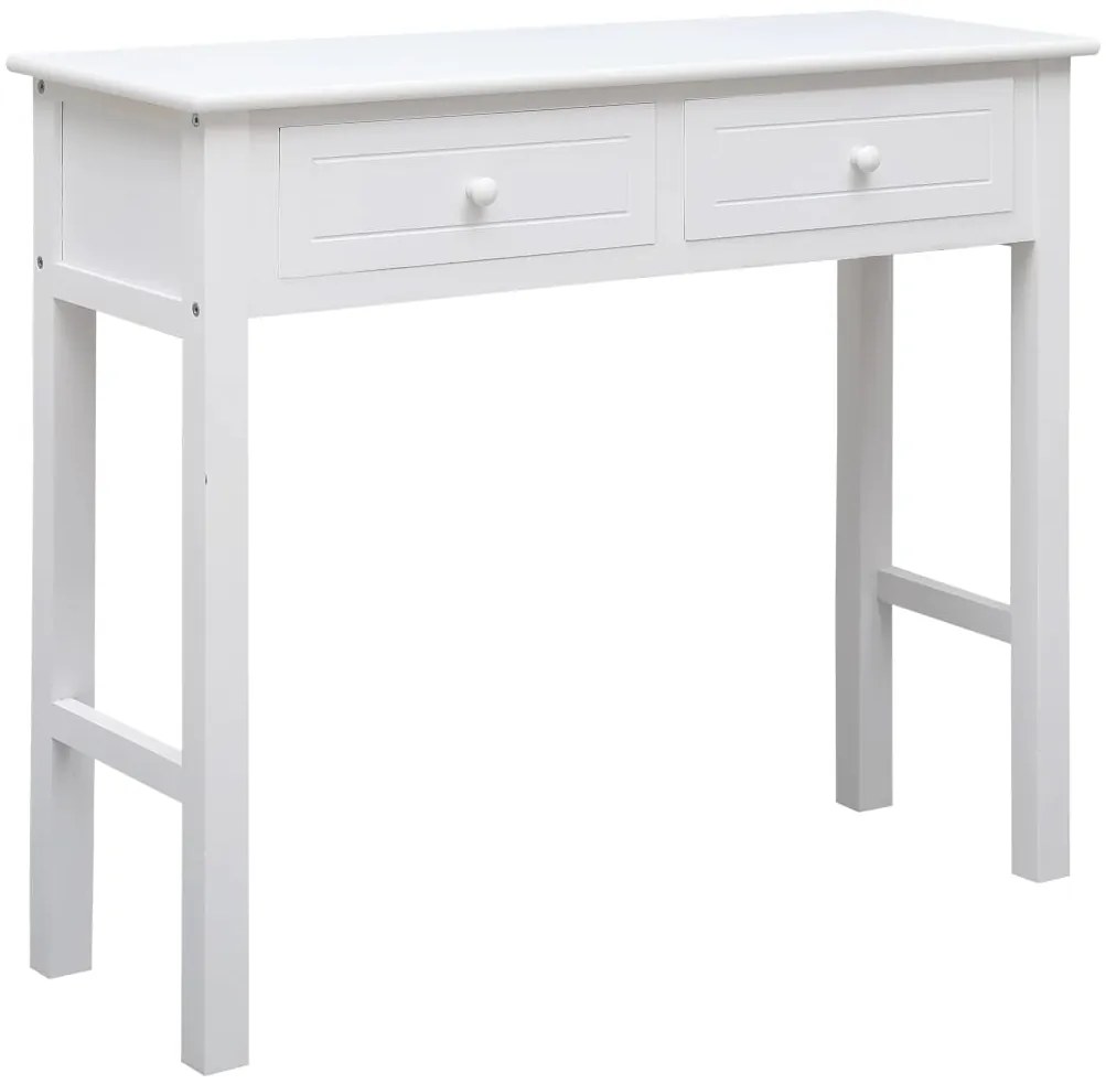 vidaXL Mesa consola 90x30x77 cm madeira branco