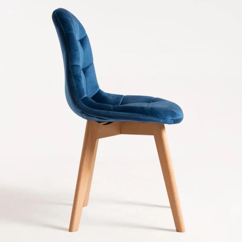 Cadeira Kelen Veludo - Azul