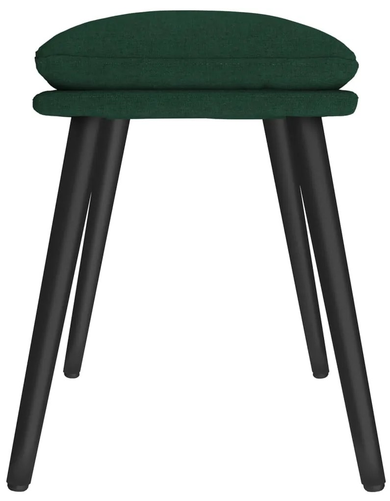 Apoio de pés 45x29,5x35 cm tecido verde-escuro