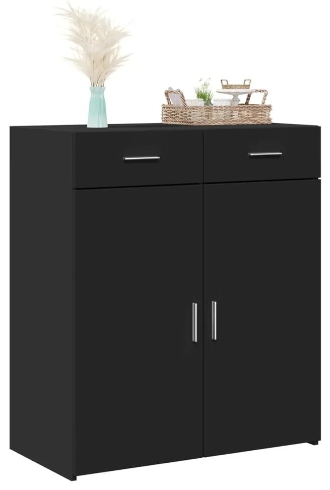 Aparador 80x42,5x93 cm derivados de madeira preto