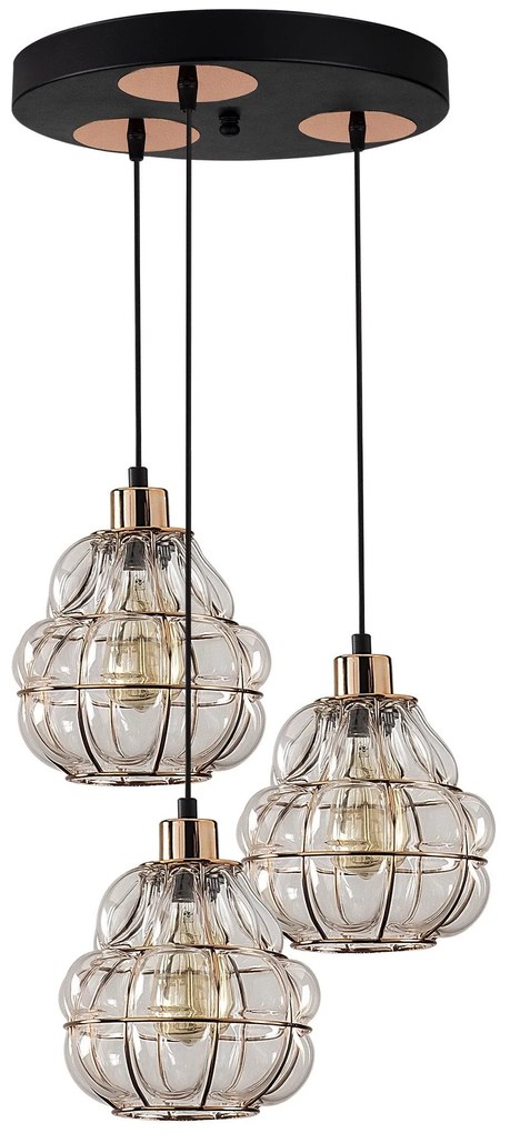 Candeeiro Suspenso Safderun – Cobre – Diâmetro 44 cm, Altura 112 cm