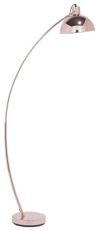 Candeeiro de pé curvo 155 cm cor de cobre DINTEL Beliani