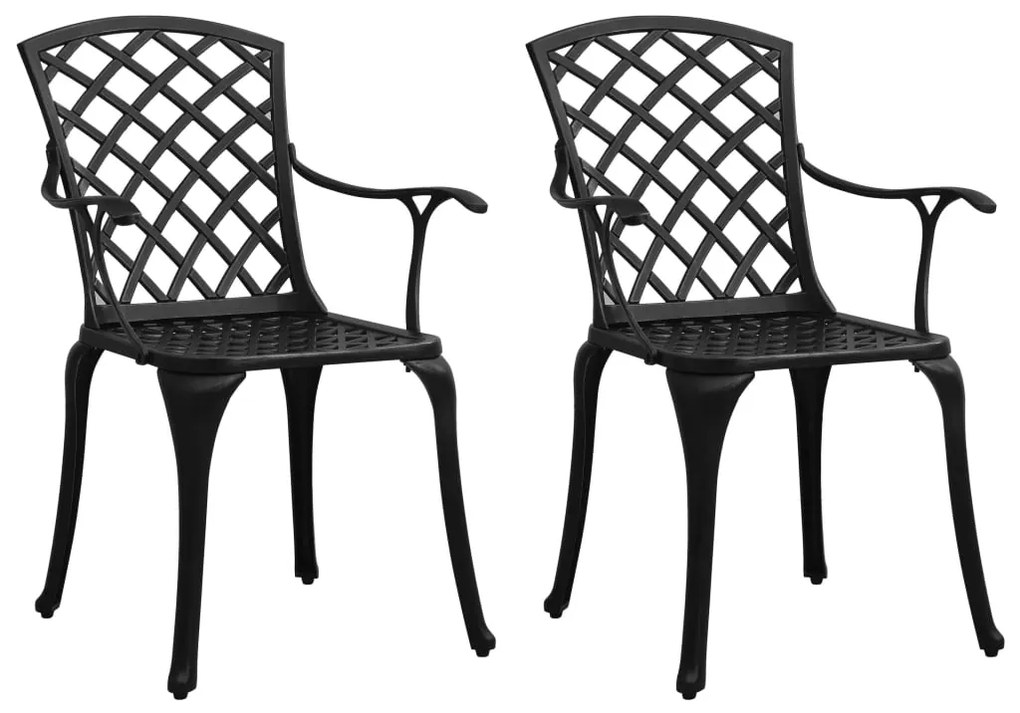 3 pcs conjunto de bistrô alumínio fundido preto