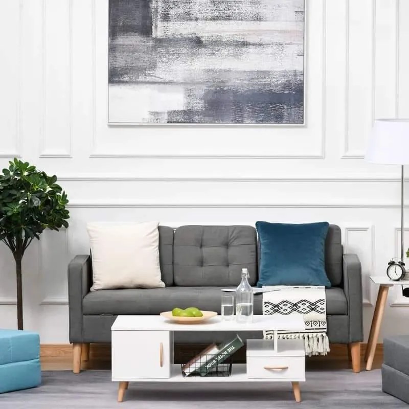 Sofá Dharma de 3 Lugares com Arrumação - Design Moderno