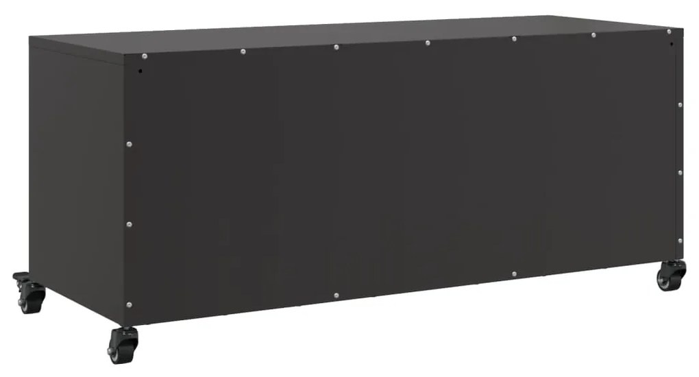 Móvel de TV 100,5x39x43,5 cm aço laminado a frio preto