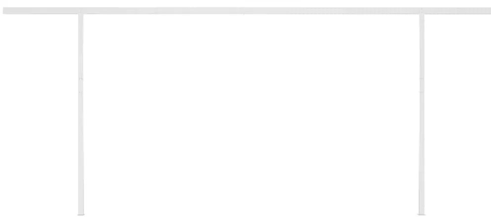 Toldo retrátil automático com postes 6x3 m antracite