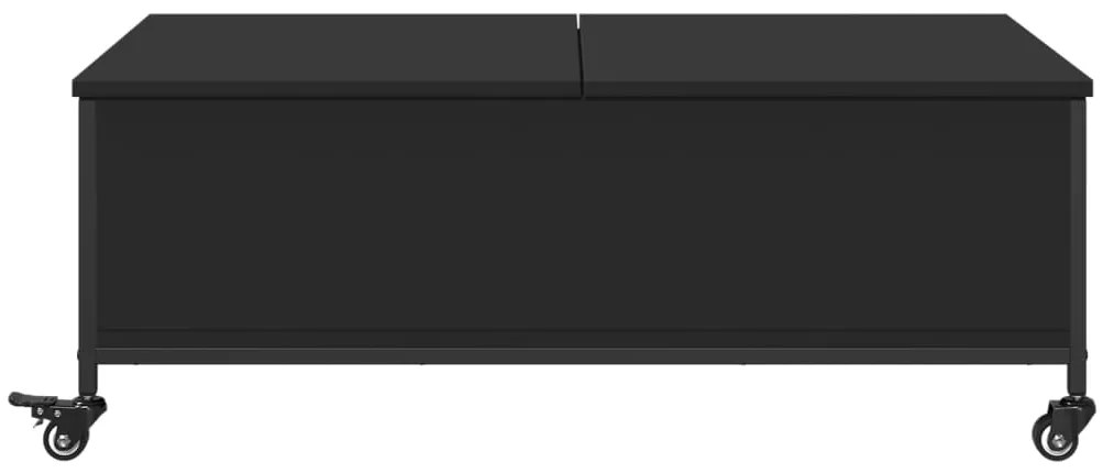 Mesa de centro c/ rodas 91x55x34 cm derivados de madeira preto