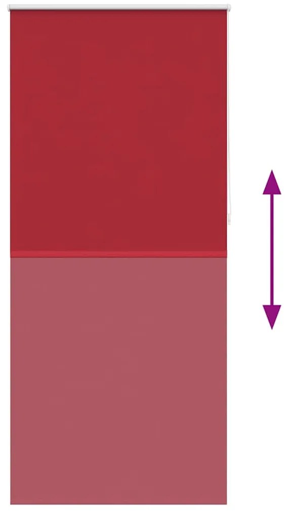 Estore de rolo 120 x 230 cm, Vermelho