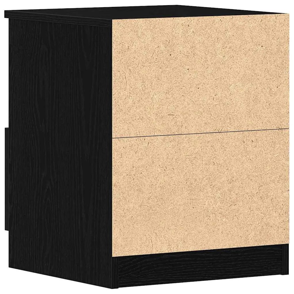 Cômodas de cabeceira vidaXL 2 unidades Carvalho preto 40x40x50 cm Made