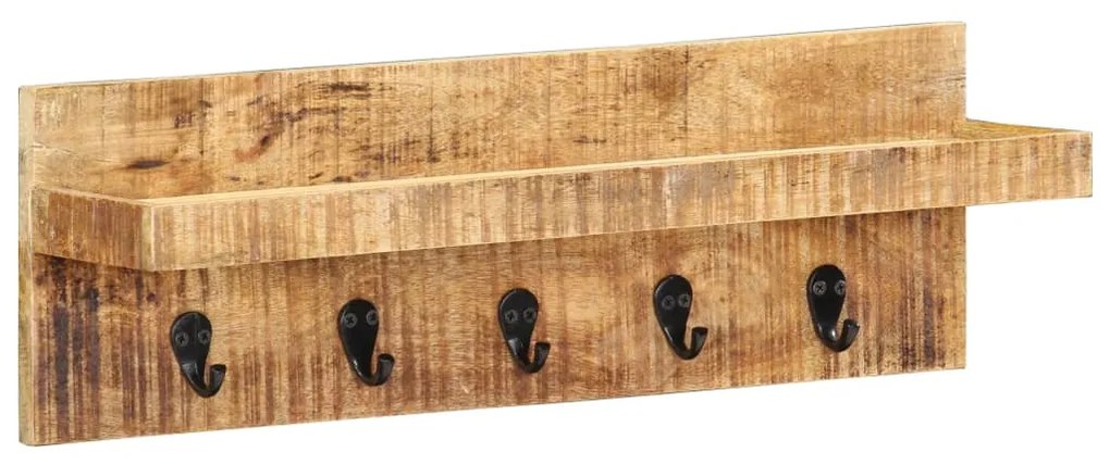 Cabide de parede 60x15x20 cm madeira de mangueira áspera maciça