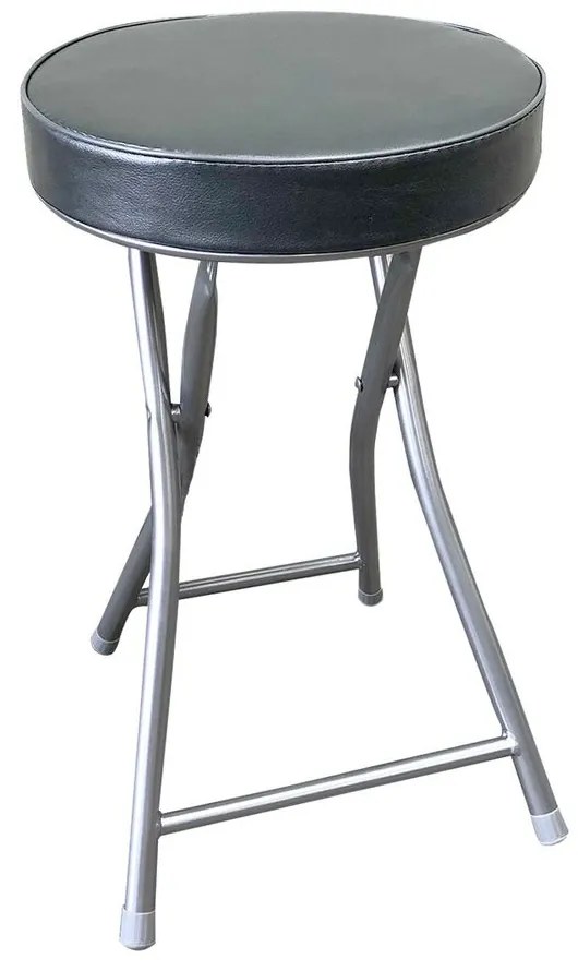 Banco Dobrável Versa Cinzento Polipele (30 X 50 X 30 cm)