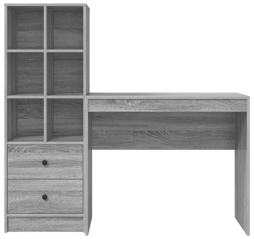 Mesa com Armazenamento Cinza Sonoma Madeira Derivada