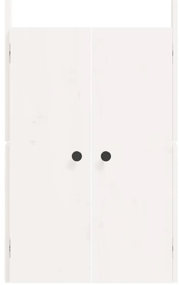 Portas cozinha p/ exterior 2 pcs 50x9x82 cm pinho maciço branco