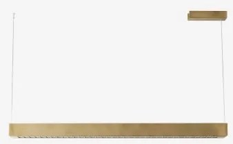 Lâmpada De Teto Suspensa Linear Led 120 Cm Em Alumínio Mairen Dourado Escovado - Sklum