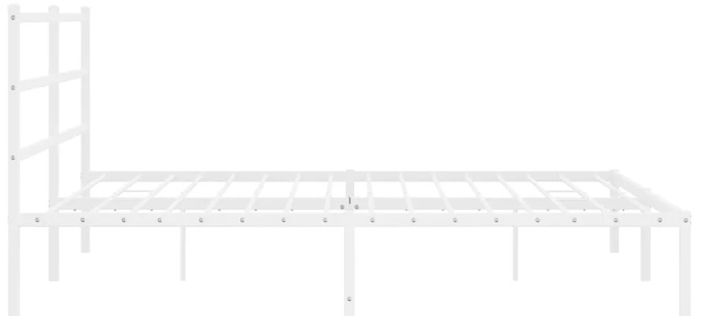 Estrutura de cama com cabeceira 180x200 cm metal branco