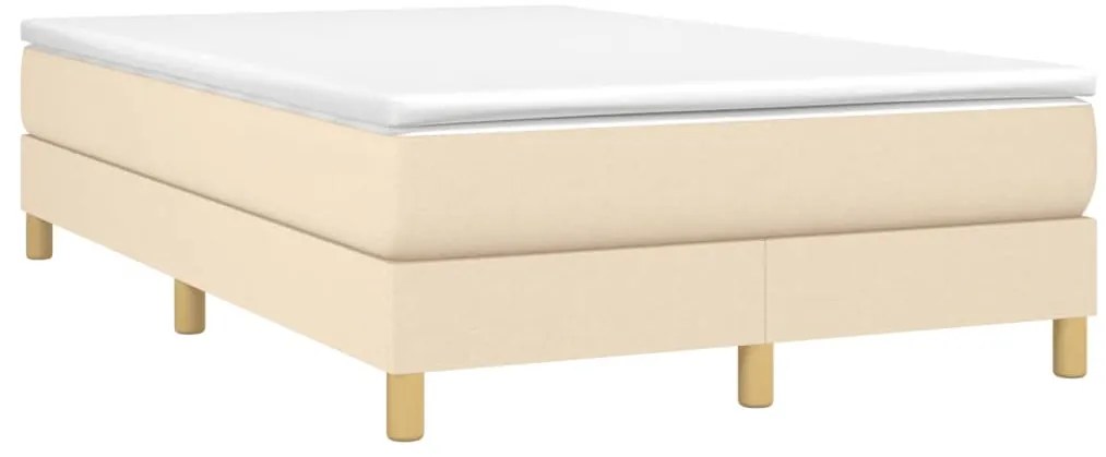 Estrutura de cama sem colchão 120x200 cm tecido cor creme