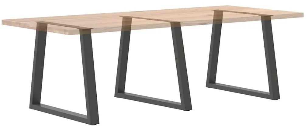Pés para mesa de jantar em forma de V, 3 peças, antracite, 80x(72-73,3