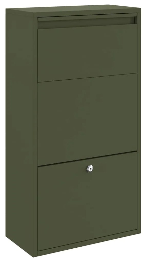 Caixa de Entrega Verde-Azeitona 44x22x82 cm Aço