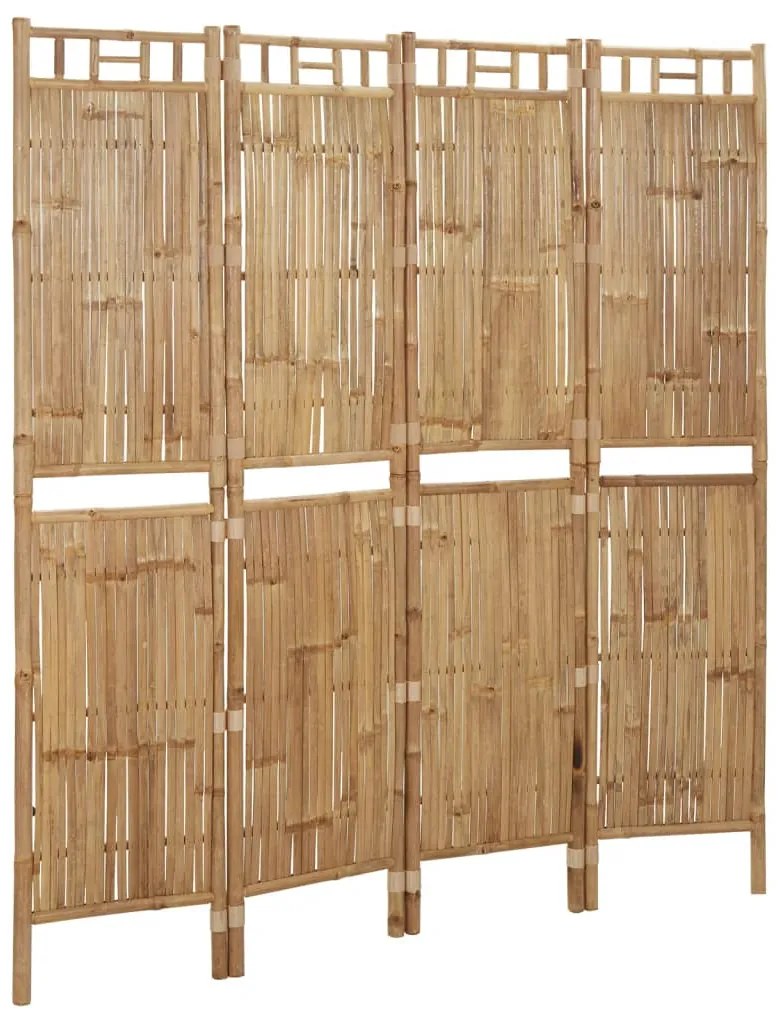 Biombo/divisória com 4 painéis 160x180 cm bambu